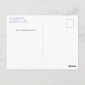 Farbenfroher Spaß Hand Schreiben Vielen Dank Postk Postkarte (Rückseite)