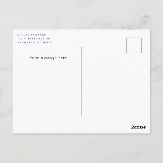 Farbenfroher Spaß Hand Schreiben Vielen Dank Postk Postkarte (Rückseite)