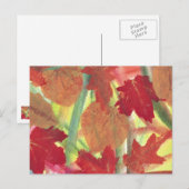 Farbenfroher Spaß mit Herbstausgabe hinterlässt Po Postkarte (Vorne/Hinten)
