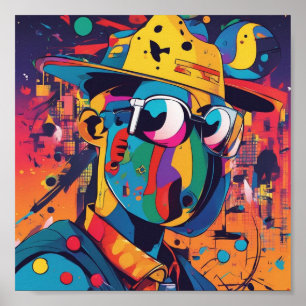 Farbenfroher Spaß Moderne Kunst-Dekoration Poster