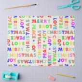 Farbenfroher Spaß Whimsical-Christmas-Script-Decou Seidenpapier (Basteln)