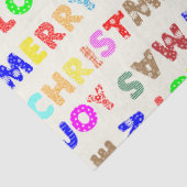 Farbenfroher Spaß Whimsical-Christmas-Script-Decou Seidenpapier (Detail)