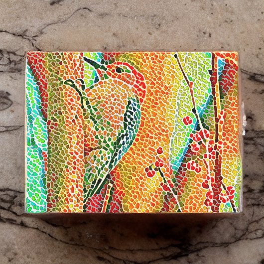 Farbenfroher Specker in Baummosaik der Imitate Postkarte