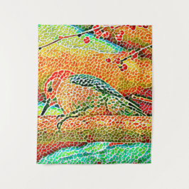 Farbenfroher Specker in Baummosaik der Imitate Wandteppich