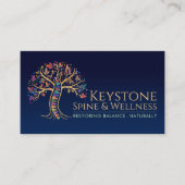 Farbenfroher Spine Tree Visitenkarte (Vorderseite)