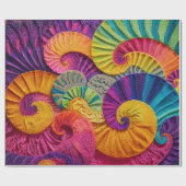 Farbenfroher Spiral-Hintergrund mit lebendiger Ene Geschenkpapier (Flach)