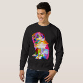 Farbenfroher Spitz Spitz Auf dem geometrischen Pop Sweatshirt (Vorne ganz)