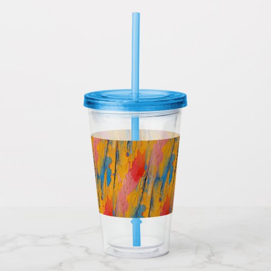 Farbenfroher Spritzer Acryltrinkbecher (Vorderseite)
