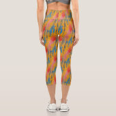 Farbenfroher Spritzer Capri Leggings (Rückseite)