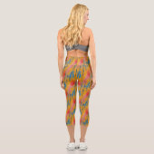 Farbenfroher Spritzer Capri Leggings (Rückseite)