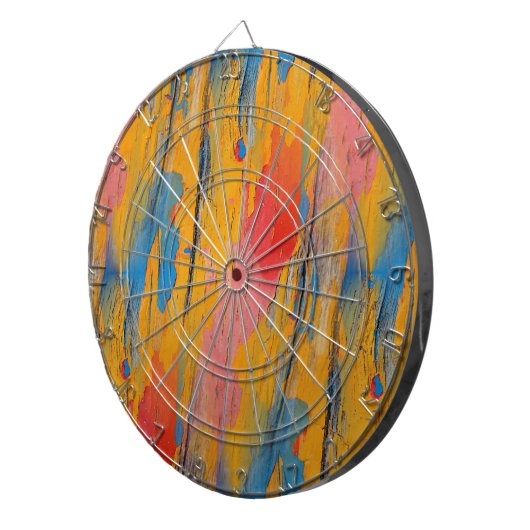 Farbenfroher Spritzer Dartscheibe (Vorderseite rechts)