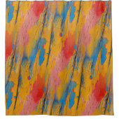 Farbenfroher Spritzer Duschvorhang (Vorderseite)