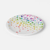 Farbenfroher Spritzer | Feiern Pappteller (Schrägansicht)