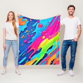 Farbenfroher Spritzer Fleecedecke