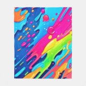 Farbenfroher Spritzer Fleecedecke (Vorderseite)