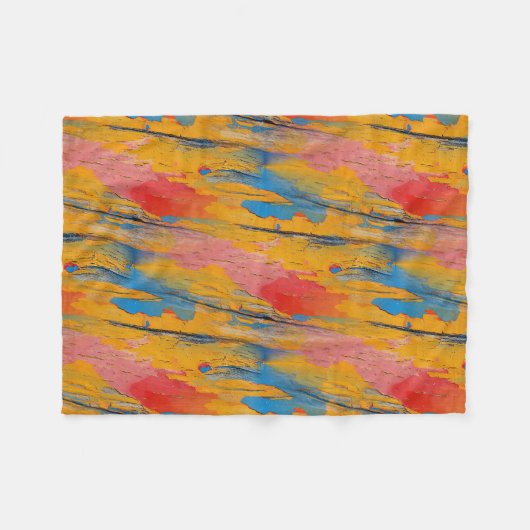 Farbenfroher Spritzer Fleecedecke (Vorderseite (Horizontal))