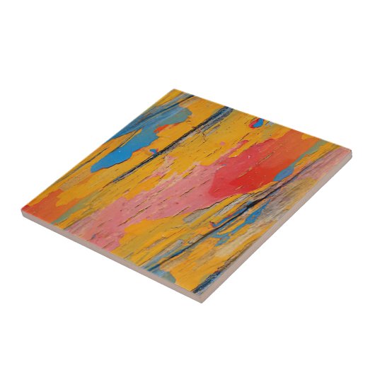 Farbenfroher Spritzer Fliese (Seite)