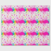 Farbenfroher Spritzer Geschenkpapier (Flach)