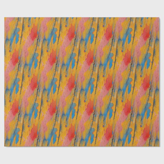 Farbenfroher Spritzer Geschenkpapier (Flach)