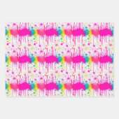 Farbenfroher Spritzer Geschenkpapier Set (Vorderseite 2)