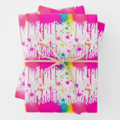 Farbenfroher Spritzer Geschenkpapier Set (Beispiel)