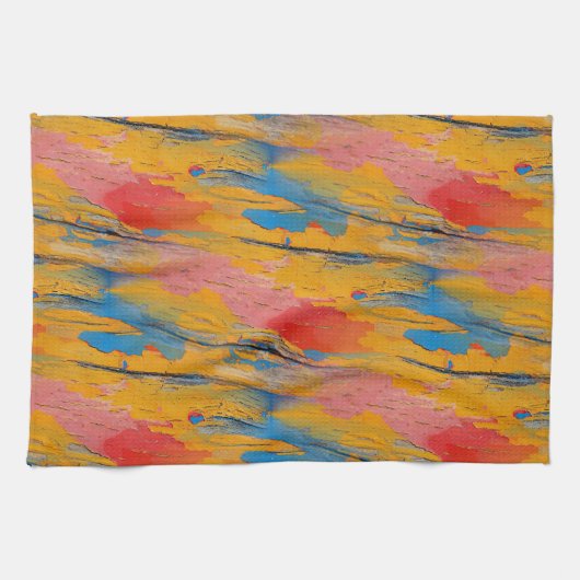 Farbenfroher Spritzer Geschirrtuch (Horizontal)