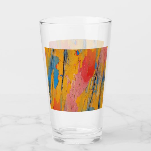 Farbenfroher Spritzer Glas (Vorderseite)