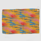Farbenfroher Spritzer Golfhandtuch (Horizontal)
