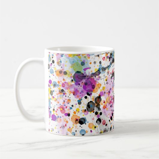 Farbenfroher Spritzer Kaffeetasse (Links)