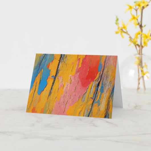 Farbenfroher Spritzer Karte (Gelbe Blume)