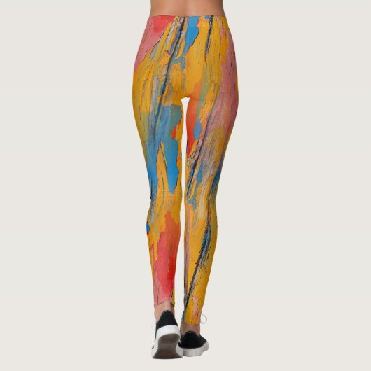 Farbenfroher Spritzer Leggings (Rückseite)