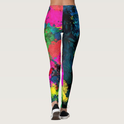 Farbenfroher Spritzer Leggings (Rückseite)