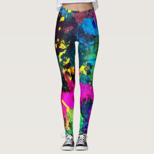 Farbenfroher Spritzer Leggings