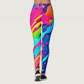 Farbenfroher Spritzer Leggings (Rückseite)
