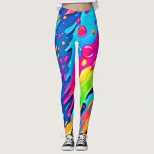 Farbenfroher Spritzer Leggings