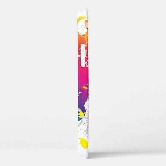 Farbenfroher Spritzer mit Musiknoten Case-Mate iPhone Hülle (Rückseite / Rechts)