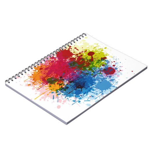 Farbenfroher Spritzer Notizblock (Linke Seite)