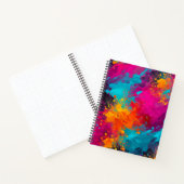 Farbenfroher Spritzer Paint Art SpiralNotebook Notizblock (Innenseite)