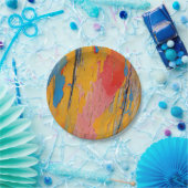 Farbenfroher Spritzer Pappteller (Party)