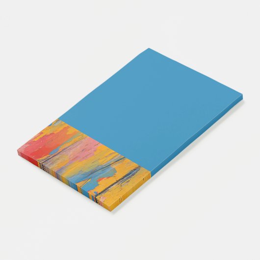 Farbenfroher Spritzer Post-it Klebezettel (angewinkelt)