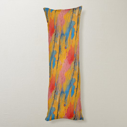 Farbenfroher Spritzer Seitenschläferkissen (Rückseite (Vertikal))