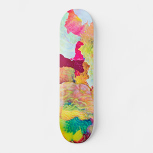 Farbenfroher Spritzer Skateboard