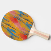 Farbenfroher Spritzer Tischtennis Schläger (Seitenansicht)