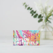 Farbenfroher Spritzer Visitenkarte (Stehend Vorderseite)