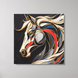 Farbenfroher Stallion-Geist Leinwanddruck