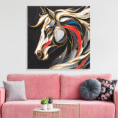 Farbenfroher Stallion-Geist Leinwanddruck (Insitu (Wohnzimmer))