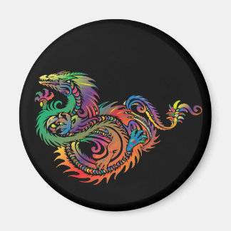 Farbenfroher Stammesdrache Magnet