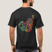 Farbenfroher Stammesdrache T-Shirt (Rückseite)