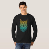 Farbenfroher Stammesfuchs Kopf T-Shirt (Vorne ganz)