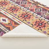 Farbenfroher Stammesstil, lebendiges, nahtloses Mu Sherpadecke (3/4)